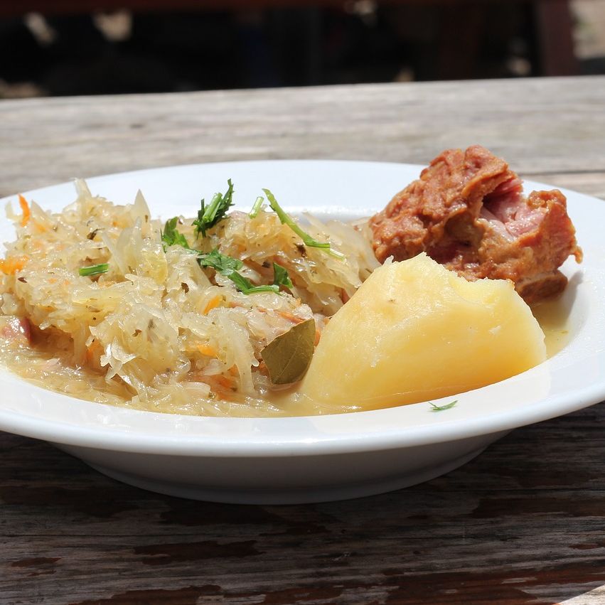 Sauerkraut with Potatoes and Meat